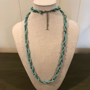 Turquoise and gold necklace